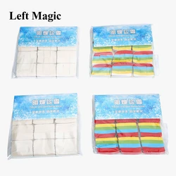 Juego de 12 unids/set de copos de nieve coloridos, papel para trucos de magia, Storm, papel mágico para espectáculo de magia, accesorios para mago, juguete clásico