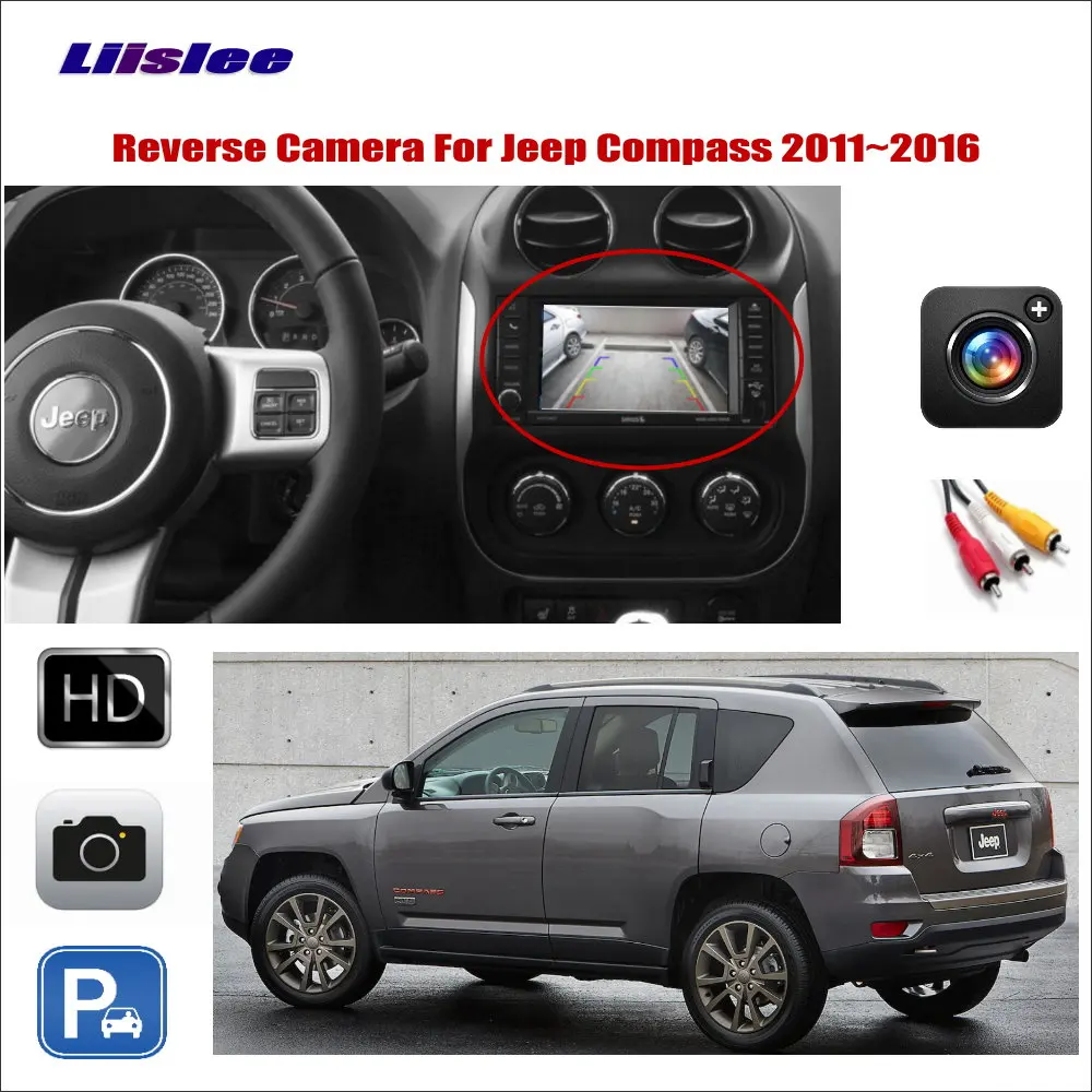 Original Screen Car Reverse Rearview Camera For Jeep Compass 2011-2016 Vehicle Parking Backup RCA HD CCD SONY III CAM