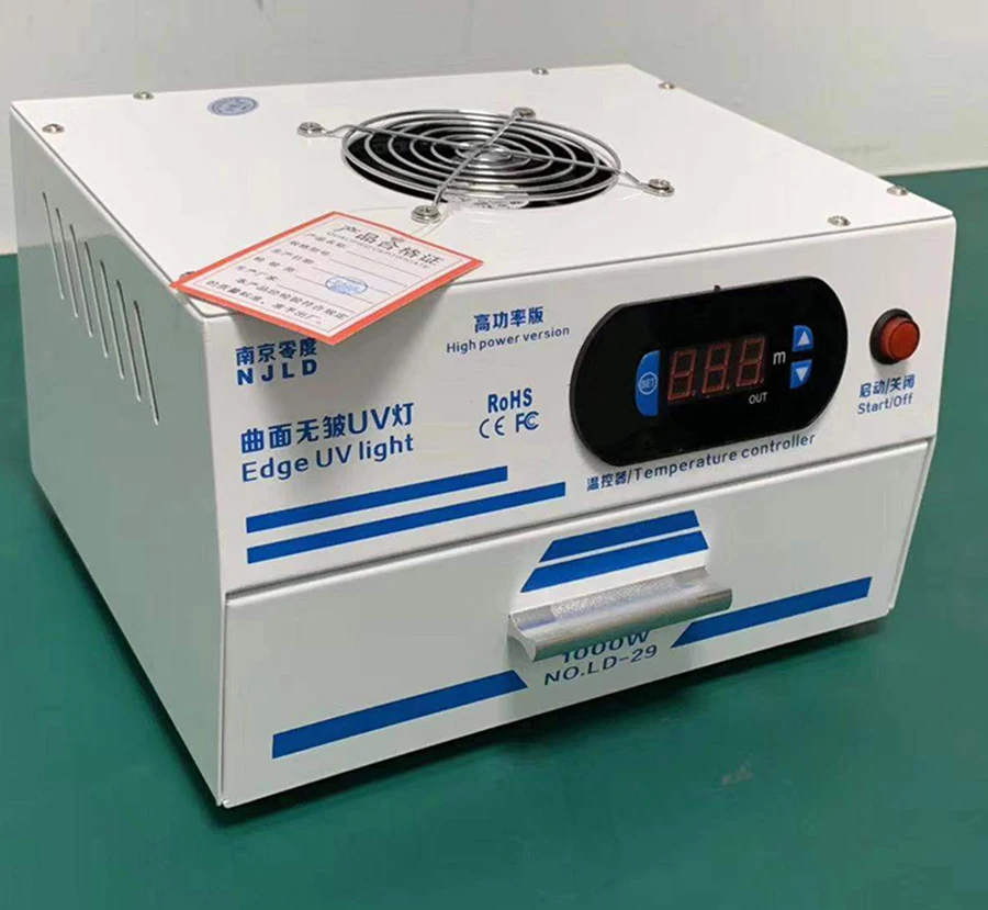 UVライト付きLED乾燥接着剤,1000W,Samsungエッジスクリーン,携帯電話修理,LCD付き紫外線ランプ,ラミネート加工用