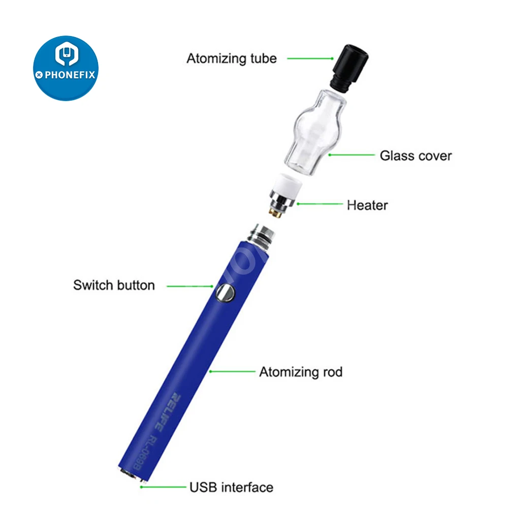 

Relife RL-069B Rosin Atomizer Rosin Pen No Need Soldering Iron Short Circuit Detector Cell Phone Welding Repair Rosin Dispenser