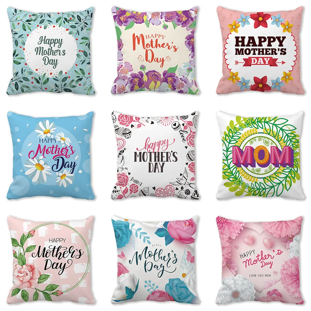 

Letter Love You Mom Cushion Cover Mother's Day gift for mother pillowcase Pillowcase for sofa and car decorative pillow cover