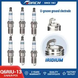 2/4/6/8PCS NEW Genuine Original Equipment Spark Plug Stens Iridium Spark Candles Torch Q6RIU-13 Ignition System