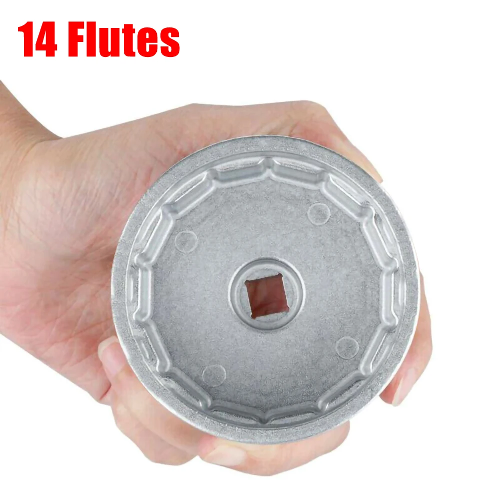 Universal 65mm 75mm x 24mm 14 holes Flutes Oil Filter Wrench Cup Socket Type Cap Remover Tool