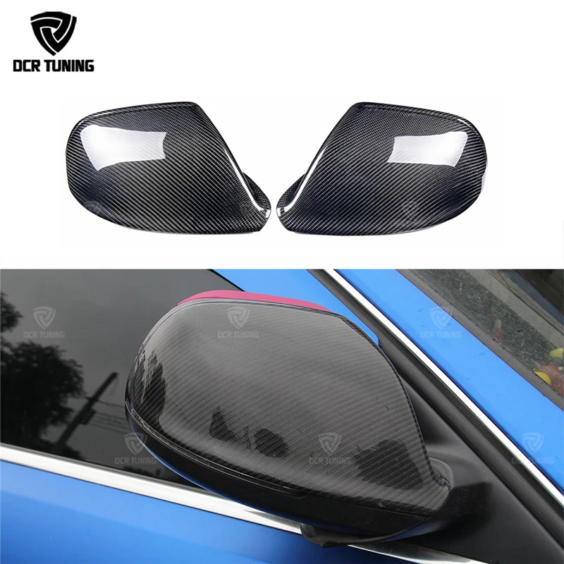 For Audi Q5 Q7 SQ5 Replacement style carbon fiber rear view mirror cover with lane assit & without lane assit 2010 - UP