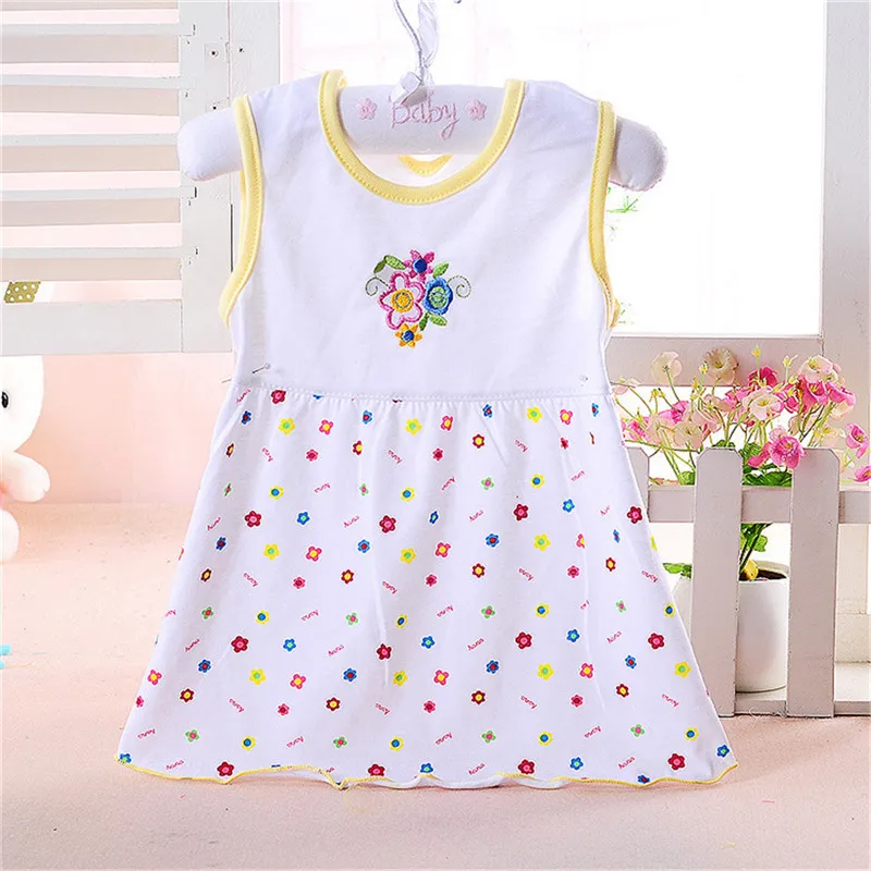 Hot Infant Baby Girl Dress Cotton Regular Sleeveless Dresses Casual Clothing 0-24 M For Summer