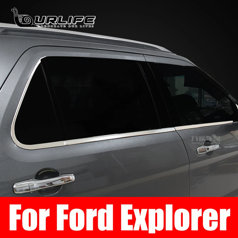 

6 PCS Stainless Steel Window Bottom Sill Frame Cover Trim For Ford Explorer 2013 2014 2015 2016 2017 2018 2019 Accessories