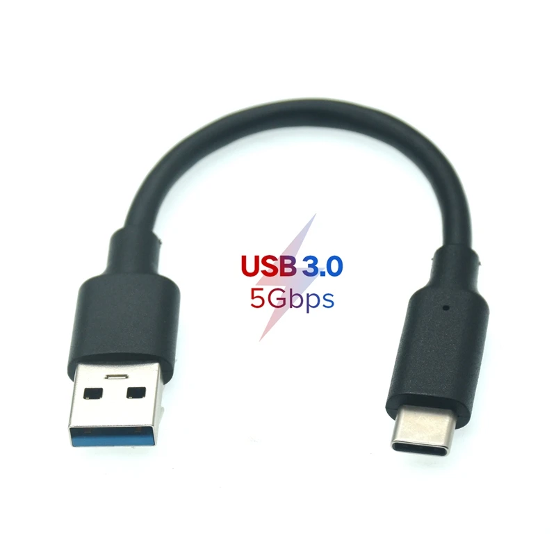 3A 90 Degree USB Type C Charging Cable Quick Charge 3.0 QC Mobile Phone Tipo C USBC Data Fast Charger Cord 0.1m Meter M Long