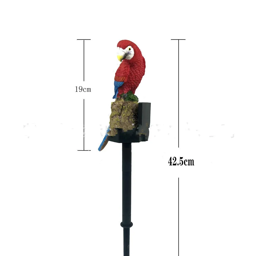 

New Modern Courtyard Decorative Resin Parrot Solar Lamp Outdoor Waterproof Garden Lawn Landscape Lamp