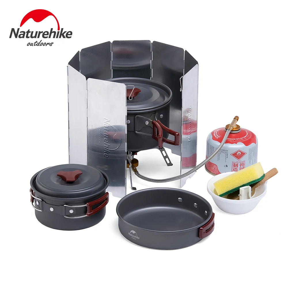 

Naturehike Outdoor Camping Accessories Cookware Wind Shield Picnic Stove Windshield 8 Pieces Ultralight Foldable Camping Picnic
