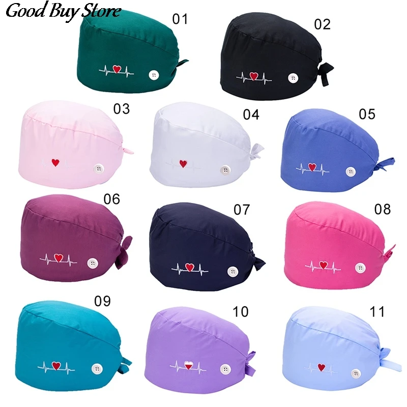 Pet Shop Working Headwear Doctor Nurse Turban Head Wrap Health Services Headwrap Breathable Cotton Nursing Headband Bouffant Hat