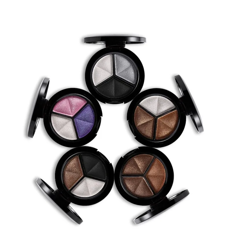 Waterproof Glitter Eyeshadow 3 Colors Women Eye Shadow Palette Eyeshadow Smokey Matte Shadow Palette Makeup Cosmetics Tools