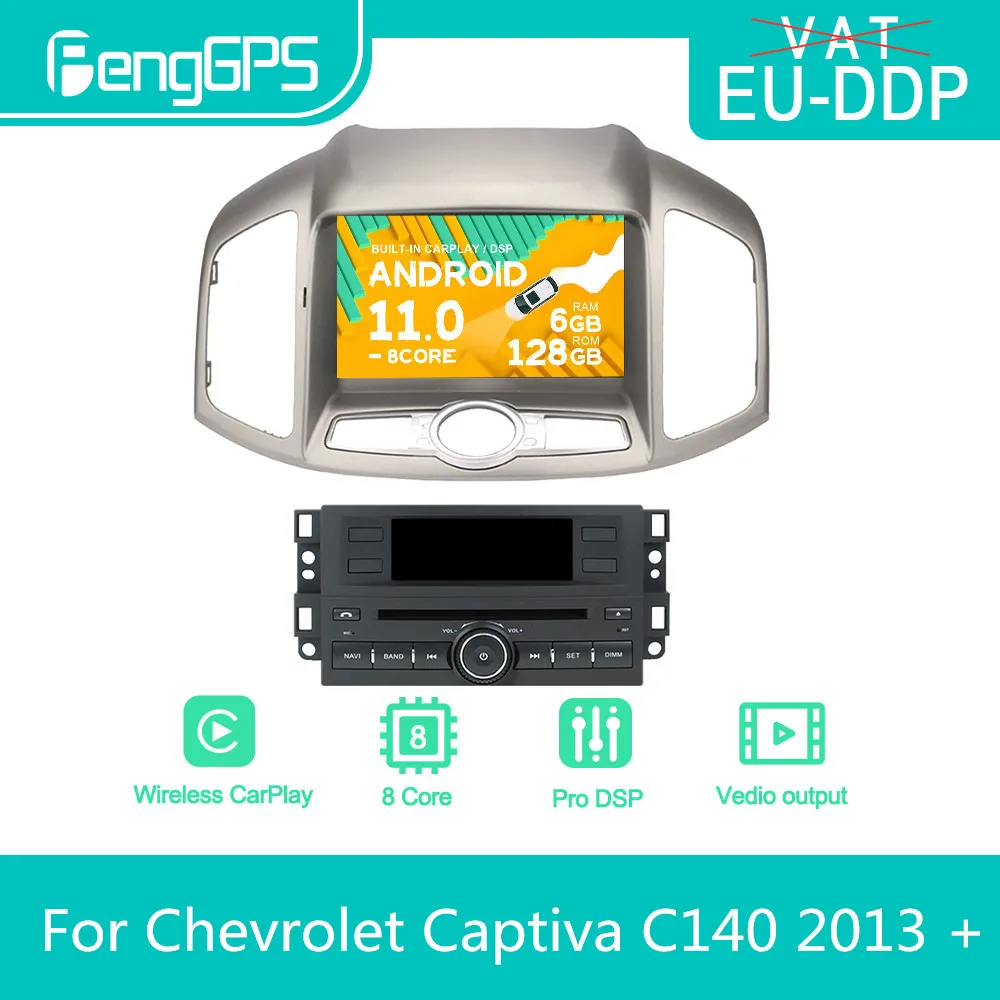 For Chevrolet Captiva C140 2013 + Android Car Radio Stereo DVD Multimedia Player 2 Din Autoradio GPS Navi PX6 Unit Touch Screen