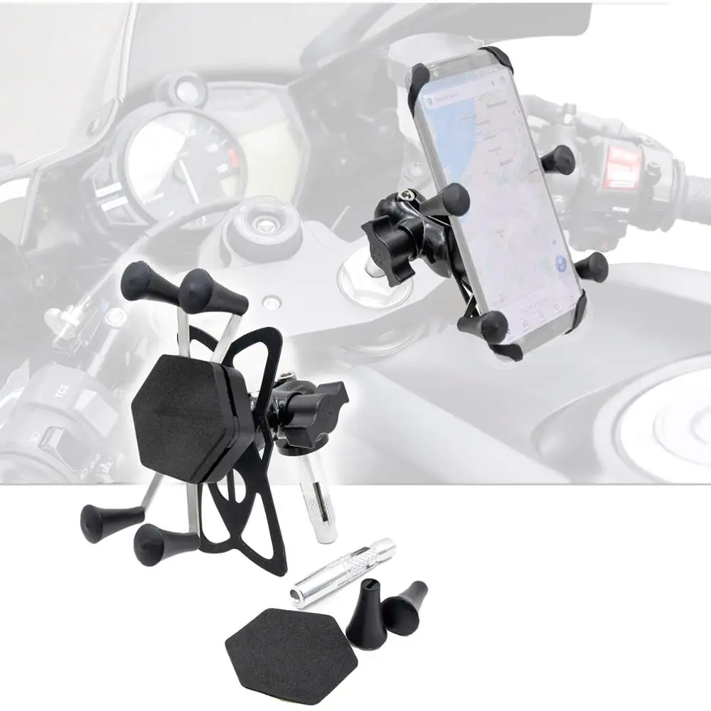 

Motorcycle Fork Stem Yoke Phone Mount GPS Navigation Cradle Holder For GSXR GSX 1300R HAYABUSA YZF R1 NINJA CBR