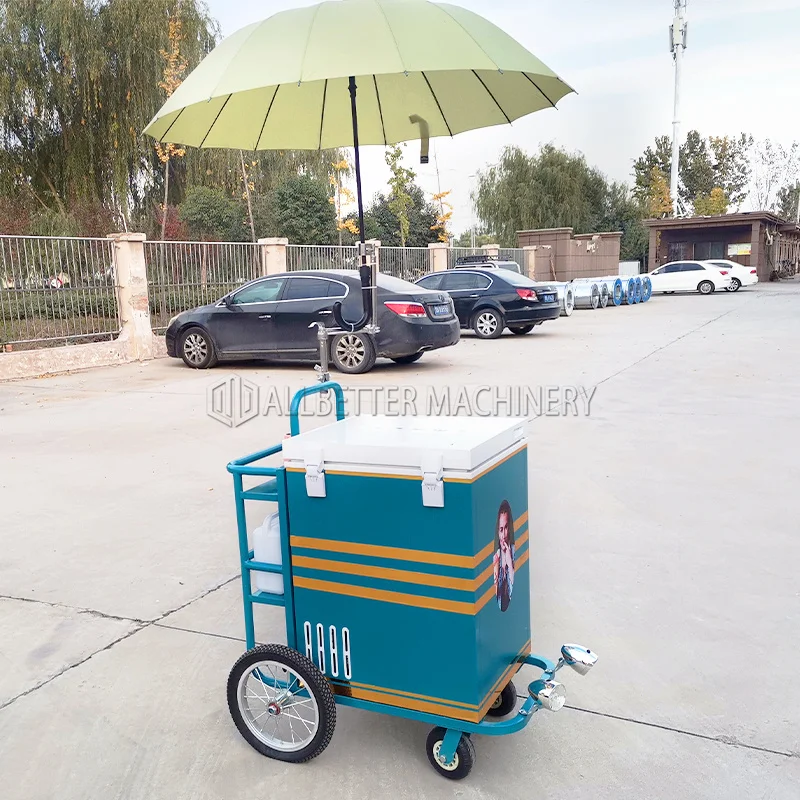 Fast Food Kiosk Ice Cream Truck Hot Dog Stand Mini Portable Snacks Shop Mobile Food Cart Trolley