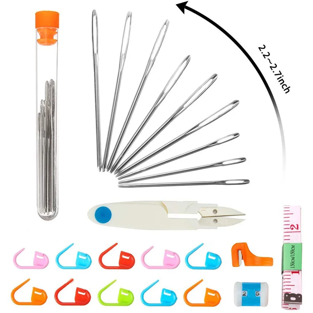 35pcs/set Crochet Hooks Knitting Needles kit Crochet Hooks Woolen Weaving Tools With Bag for handmade DIY sewing accessories