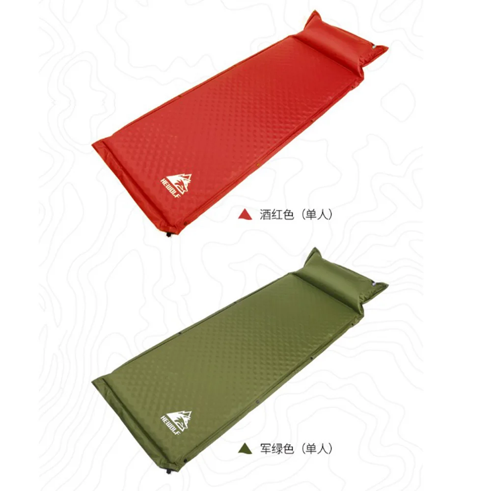 HEWOLF 188x65cm Automatic Inflatable Mattress Beach Cushion Pad Hiking Car Back Rest Sleeping Bed Outdoor Camping Dampproof Mat