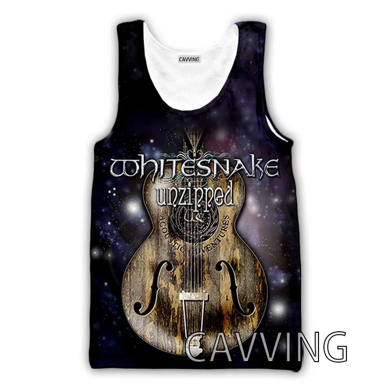 CAVVING 3D Printed  WHITESNAKE Band  Tank Tops Harajuku Vest  Summer Undershirt Shirts Streetwear for Men/women