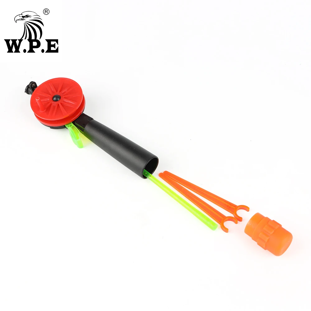 W.P.E 1set/1pcs Ice Fishing Rod 38cm Outdoor Portable Fishing Rod Portable Winter Fishing Rod Fishing Accessories Tackle Pesca