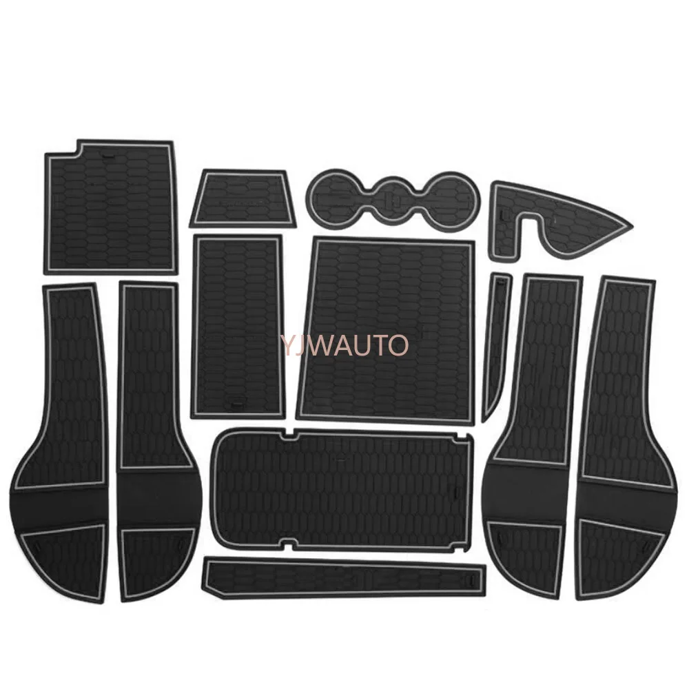 

For Skoda Kodiaq Door Slot Mat Car Gate Groove Cushion Car Door Rubber Cup Holder Mats Anti-slip Carpets Position