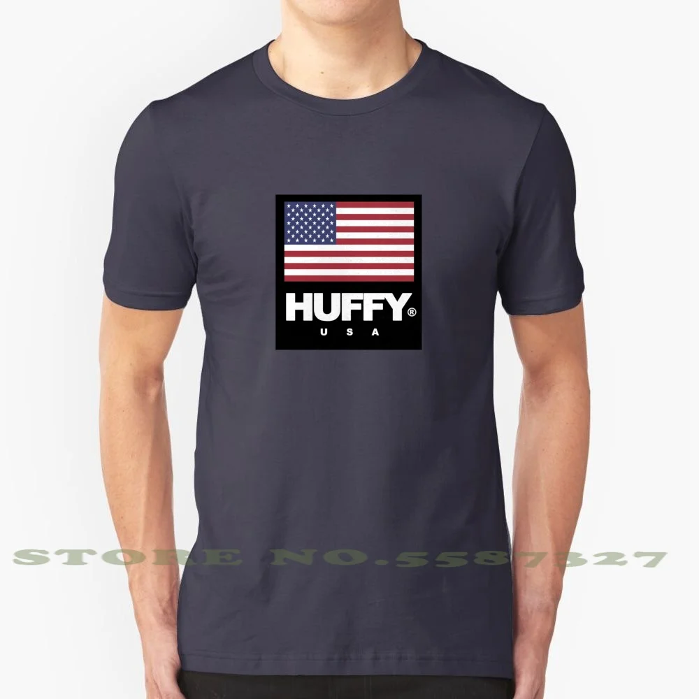 Huffy Usa Vintage 1990'S Logo 100% Cotton T-Shirt Huffy Mtb Mountain Bike Bmx