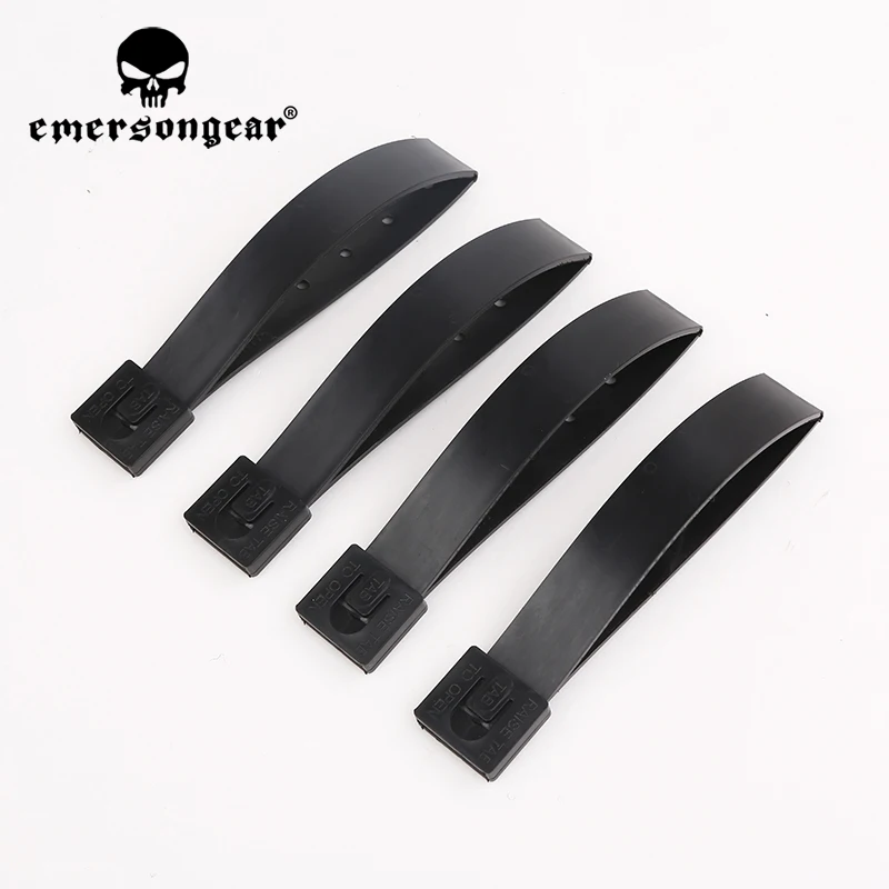 Emersongear 4PCS/Set Long Malice Clips Tactical Bag Pouch MOLLE Connection Strap Long Version For Hunting Vest Airsoft BD8230