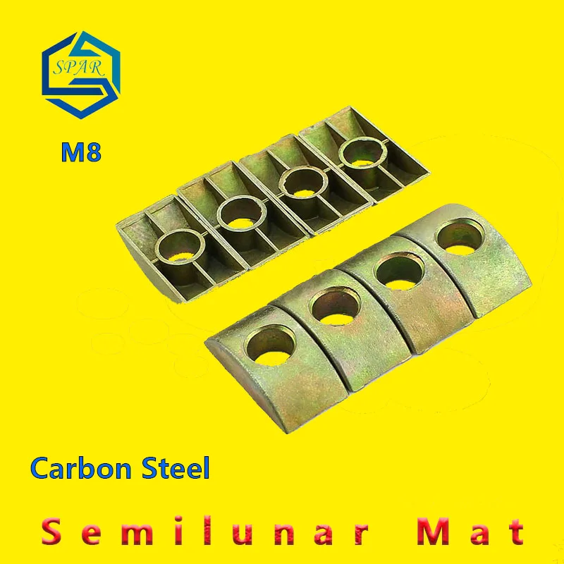 Nuts Semilunar Mat Semicircle Carbon Steel Connector Crescent Pad Hex Nut Electronic Accessories Tools Zinc Plating GB