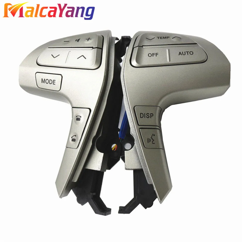 عجلة قيادة السيارات 84250-0E220 84250-0E120, مفتاح زر التحكم الصوتي ، لسيارات تويوتا هايلكس فيجو كورولا كامري هايلاندر إنوفا