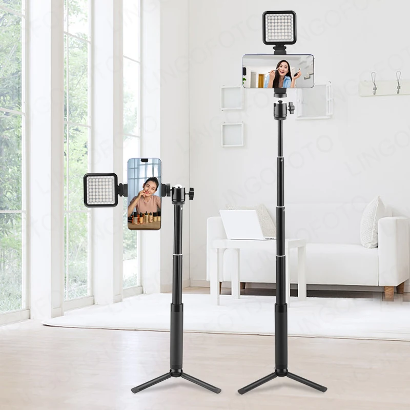 Tripé extensor de iluminação fotográfica de led, suporte para celular, para gopro, live streaming uc9994