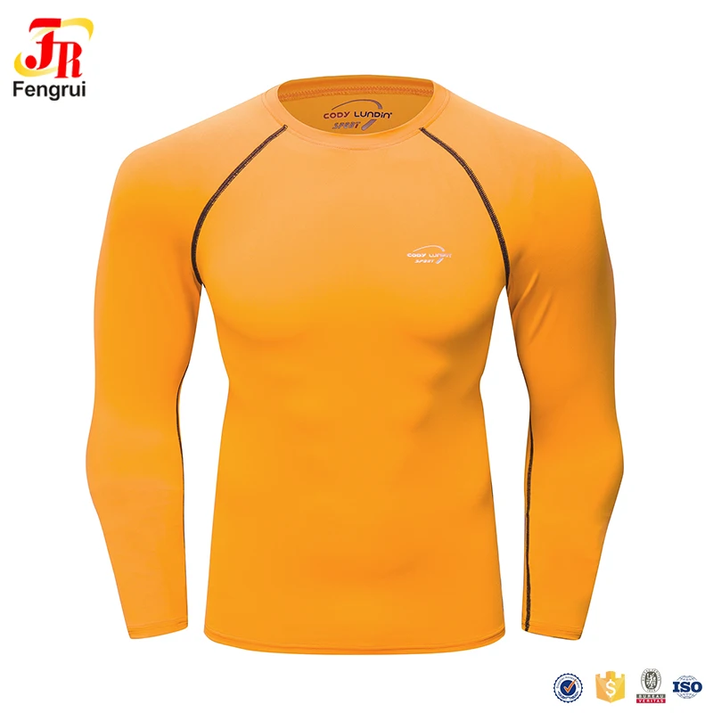 Cody Lundin Sportswear Men Tshirt Custom Logo Blank Running for Men Workout Fitness Compression Long Sleeve Rashguard