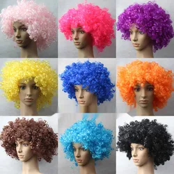 Round Curly Wig Carnival Children Adult Explosion Hair Hat Children's Day Party Accessories Fluffy Funny Clown Fans Headgear