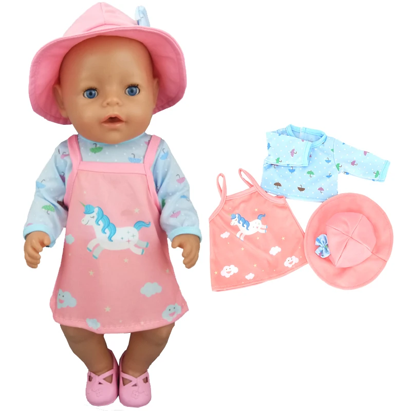 43 CM Baby Doll Clothes Pajama Set Jacket Coat 17 Inch Dolls Jeans Children Gift Toys Outfit