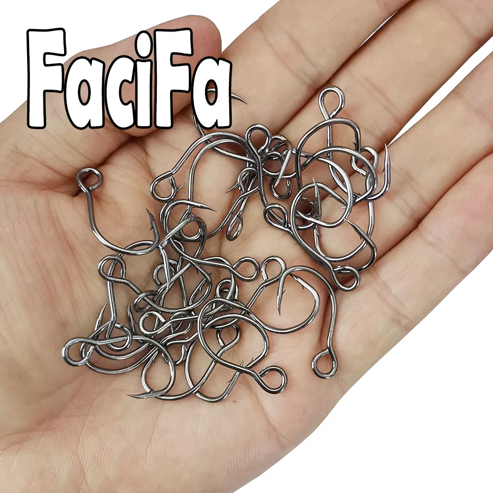 20 or 100 pcs big eyelet fishing hook Single Crank hook fishhook fish hook for Crankbiat Minnow Wobblers Lure Bait