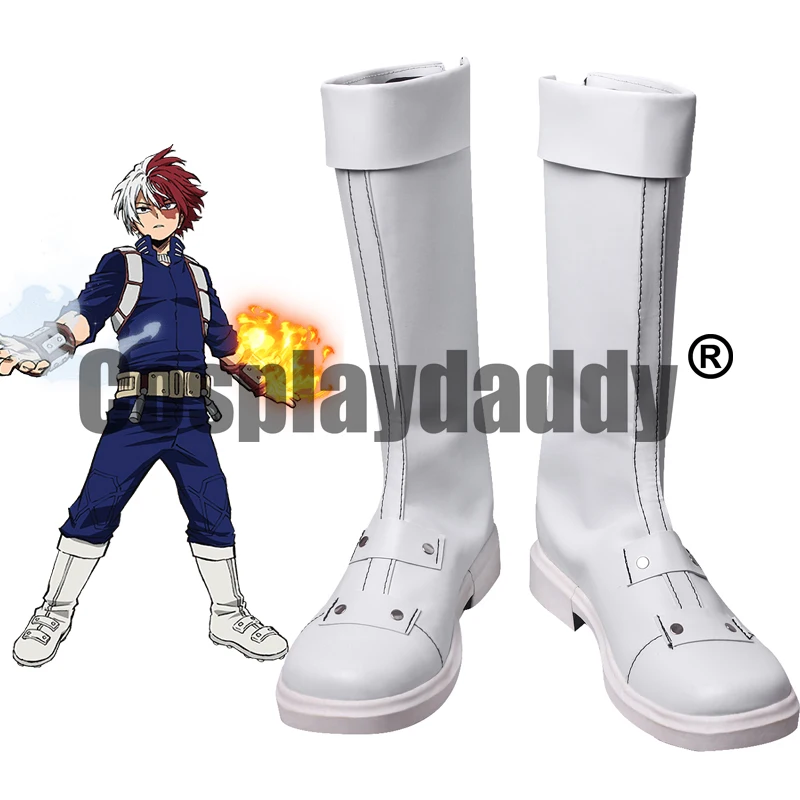 IN STOCK My Hero Academia Boku no Hero Academia Shoto Todoroki Hero Ver. Anime Cosplay Shoes Boots S008