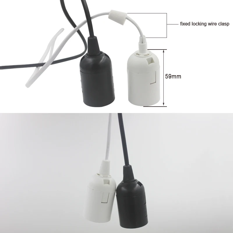 GANRILAND 1.8M Power Cord Cable Lamp Base EU Plug With Switch Wire For Pendant LED Bulb E27 Hanglamp Suspension Socket Holder