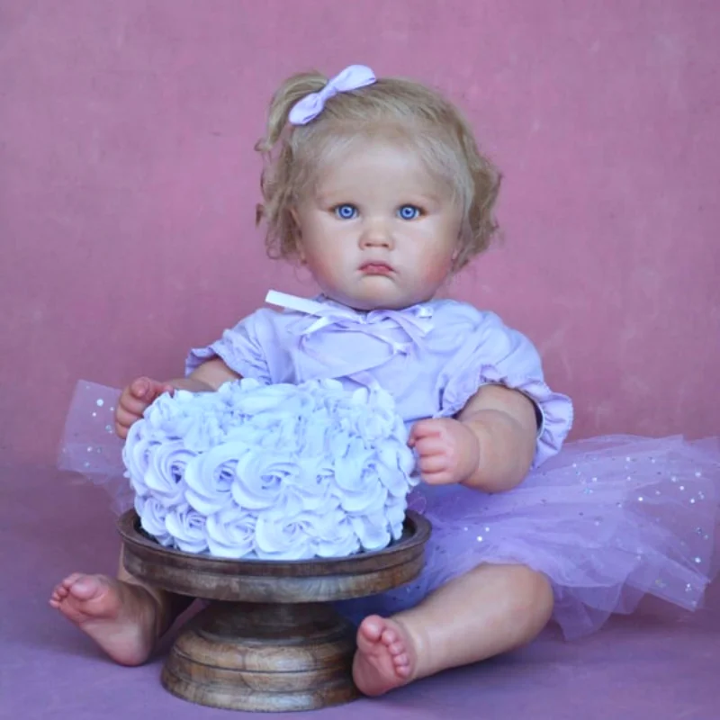 

25inch Bebe Reborn Doll Kit Charlotte Toddler Fresh Color DIY Soft Touch Unpainted Unfinished Kit Blank Mold For Kids Gift LoL