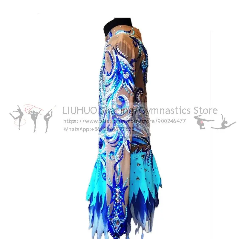 Figure Skating Dress Girls Teens Rhythmic Leotards New Design Kids Ice Skating Dress Leotard Artistic College Costume Multicolor