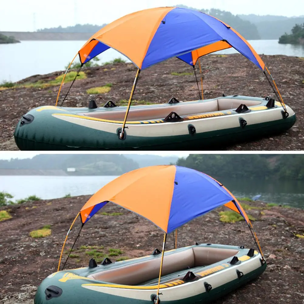 Inflatable Boat Shading Awning Rainproof Sunscreen Outdoor Fishing Tent for Summer Waterproof Tent Boat Kayak Rafting Accessorie