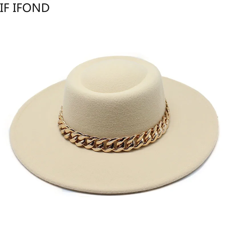 The New British Retro Autumn Winter Ring-Shaped Flat-Top Felt Fedoras Hat Big Eaves Women Wedding Church Jazz Hats Bowler hat