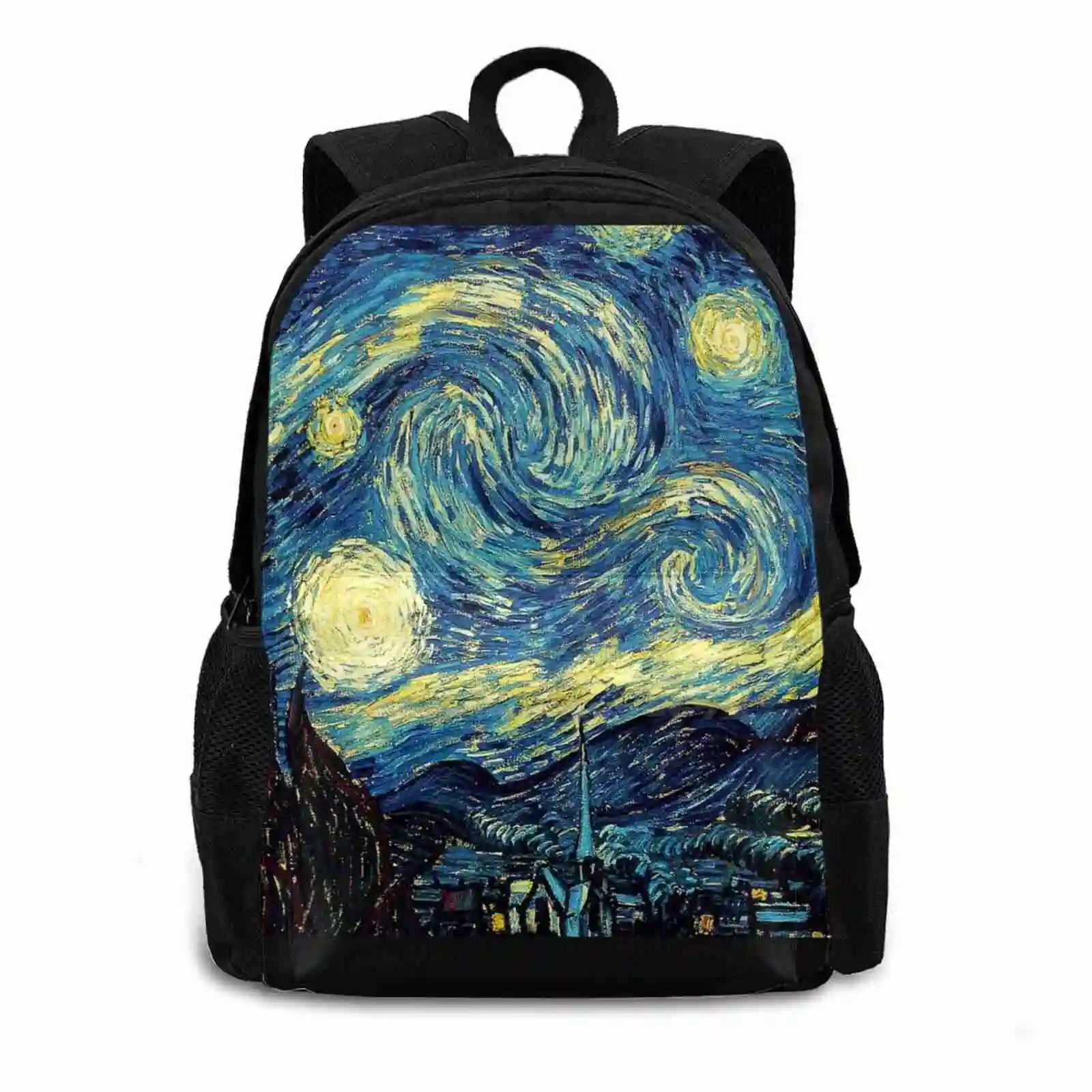 Vincent Van Gogh-Starry Night School Bags For Teenage Girls Laptop Travel Bags Vincent Van Gogh Starry Night Artistic Light