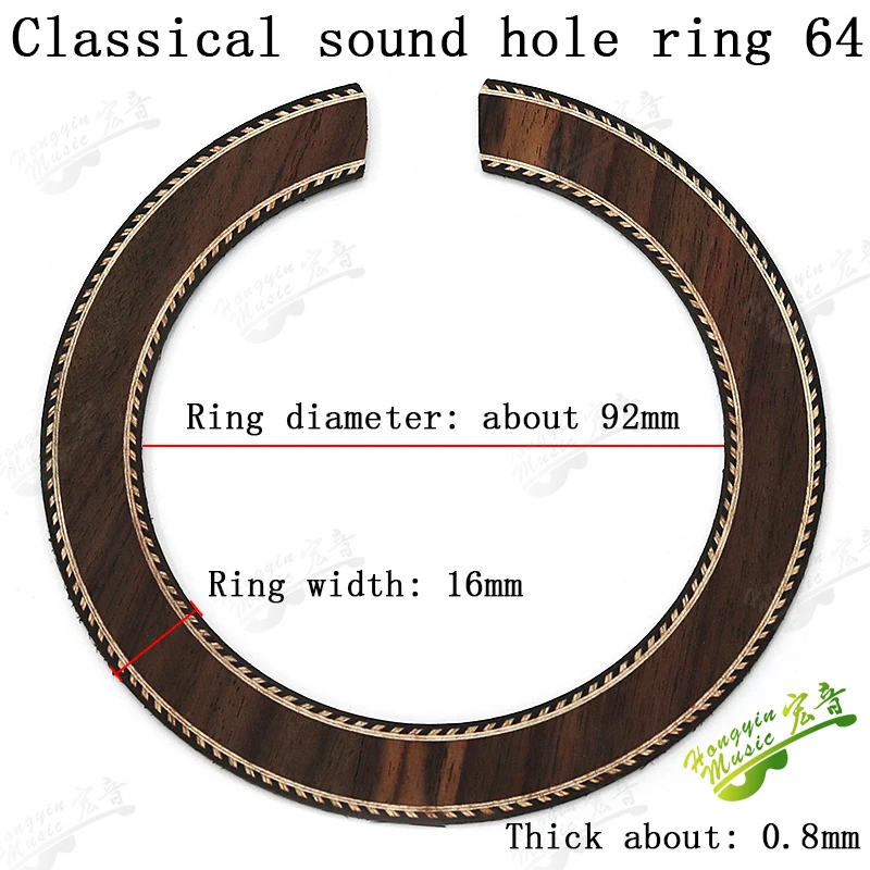 3PCS Guitar Sound hole Inlay WOOD For  Classical guitar Guitar Accessories YKQ64