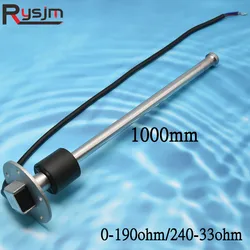 Custom size 1000mm Car Boat Fuel Level Gauge Sensor fit 0-190ohm 240-33ohm Fuel Level gauge With Red Backlight 12V 24V