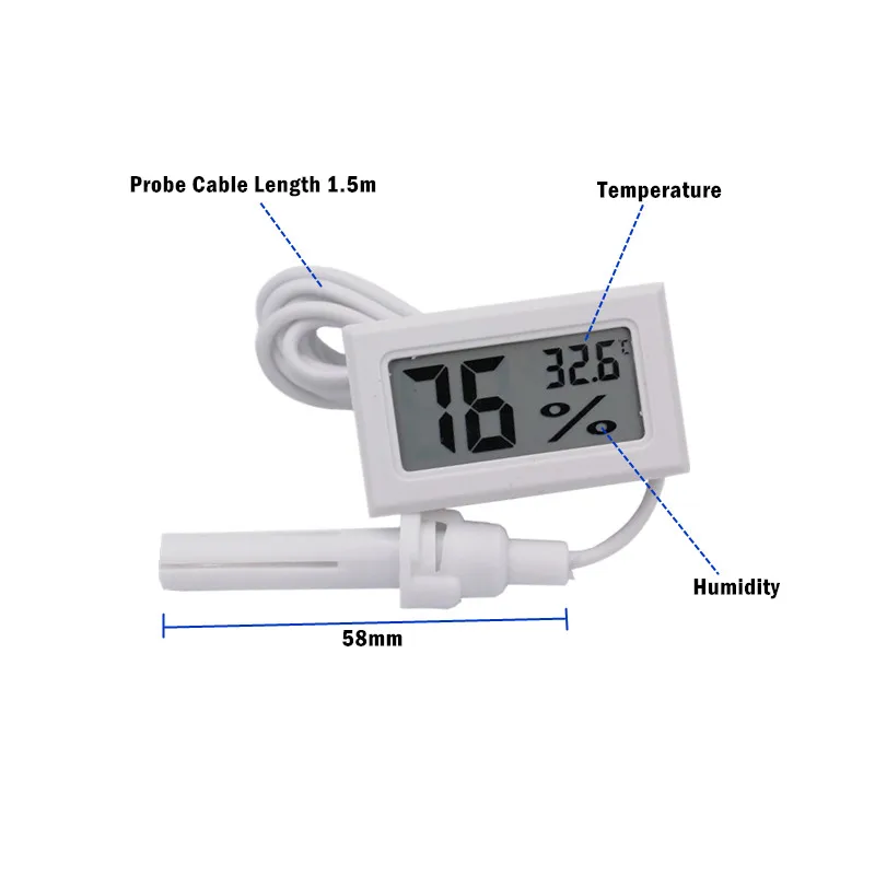 Thermometer&Hygrometer Meter LCD Display Mini Digital -50~110 degree Temperature Sensor Indoor&Outdoor 20% off