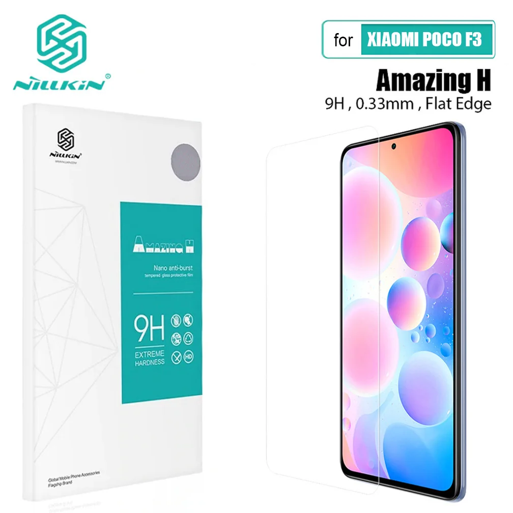 for Xiaomi POCO F5 F3 F4 X5 X4 X3 Pro 5G Glass Nillkin 9H+/CP+ Pro Tempered Glass Screen Protector for Xiaomi Poco F3 Glass Film