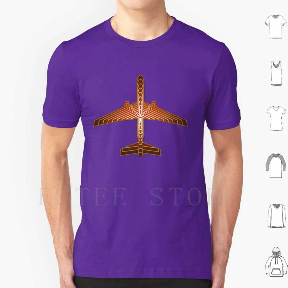 Art Deco Airplane , Bronze , Gold And Rust Brown T Shirt Men Cotton 6xl Art Airplane Airplane Art Plane Rust Brown Bronze Rust