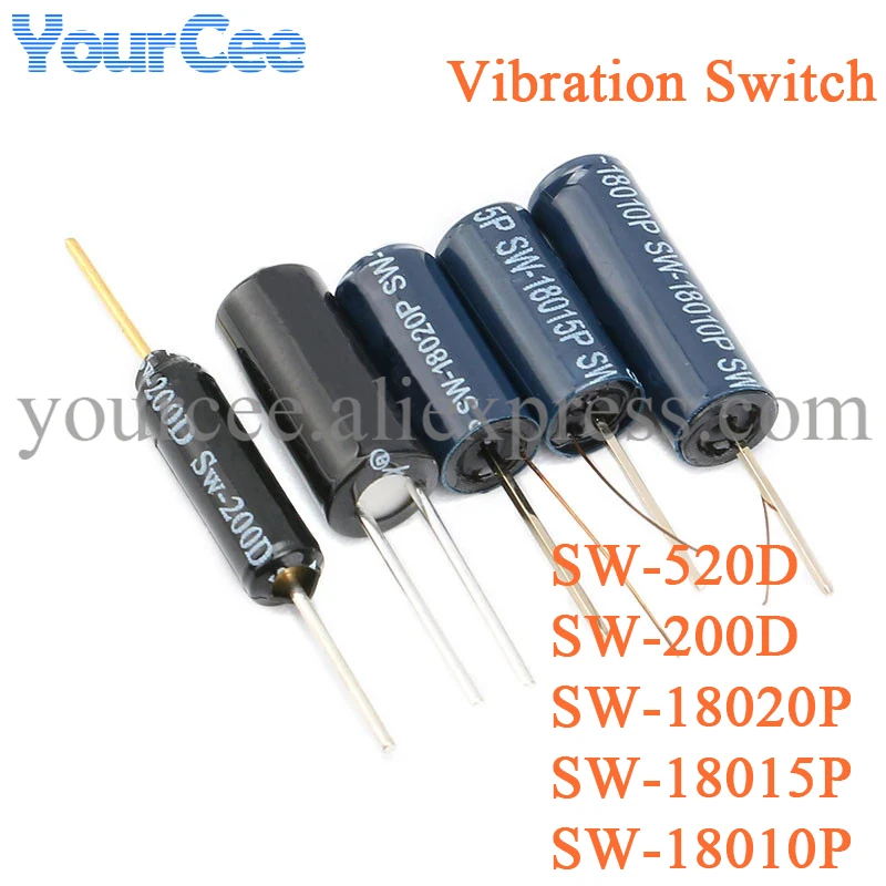 20pcs Vibration Switch SW-200D -520D -18020P  -18015P -18010P Highly Vibration Switches Ball Tilt Double Bead Angle Sensor