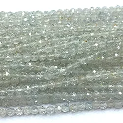 Veemake Topaz Natural Stones Crystal Gemstones DIY Necklace Bracelets Earrings Ring Faceted Round Beads For Jewelry Making 06746