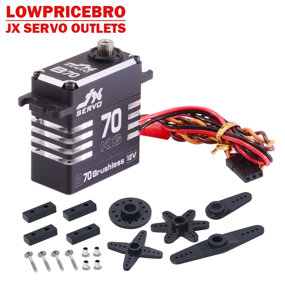 

JX B70 70KG High Torque Full Metal Shell Metal Gear Brushless Servo for RC model car truck Robot SAVOX SB2290SG