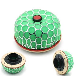 Round Mushroom Design Air Filter Green Intake Flow Cleaner System Filter 60mm Interface Universal Fit For Most Car