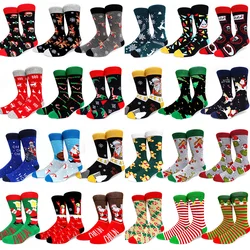 59 Stil Männer Weihnachten Socken lustige Weihnachten Santa Claus Baum Schneeflocke Elch Schnee Baumwolle Rohr Crew glückliche Socke Männer Neujahr Sokken