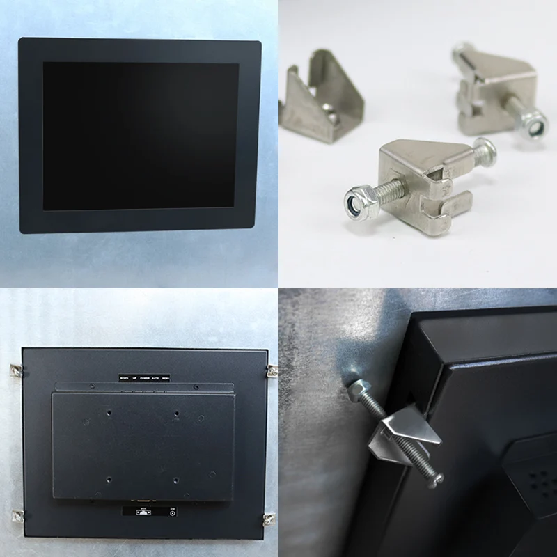 Imagem -06 - Polegada Monitores Lcd Industriais Vga Hdmi Dvi Usb Tela de Toque Resistiva Display Industrial Montagem em Rack Monitor Incorporado 8.4